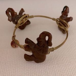 Bourbon and Bowties Crimson Elephant Bangle